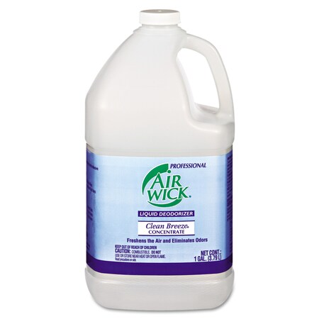 Professional Air Wick Liquid Deodorizer, Clean Breeze, 1 gal Bottle, Concentrate, PK4 36241-06732